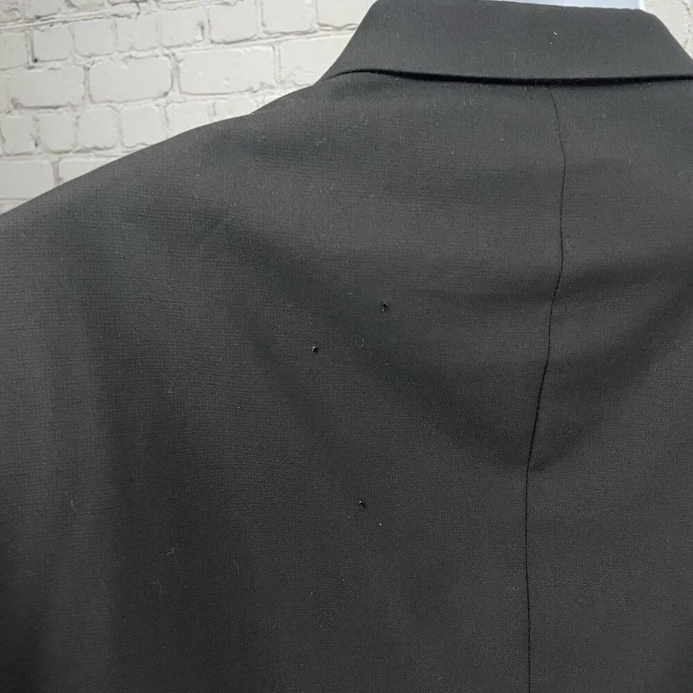 Jos A Bank 1905 Black 100% Wool Slim Fit 2 Button Vented Notch Suit Blazer 43R